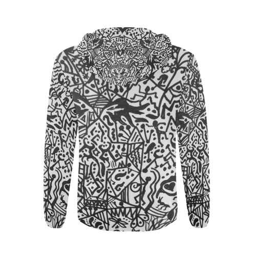 wings All Over Print Full Zip Hoodie for Men (Model H14)