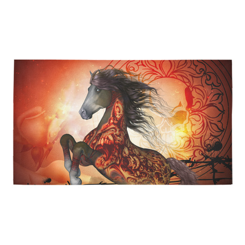 Awesome creepy horse with skulls Bath Rug 16''x 28''