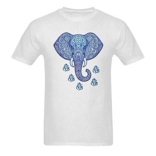 lord Ganesh art Men's T-Shirt in USA Size (Two Sides Printing)