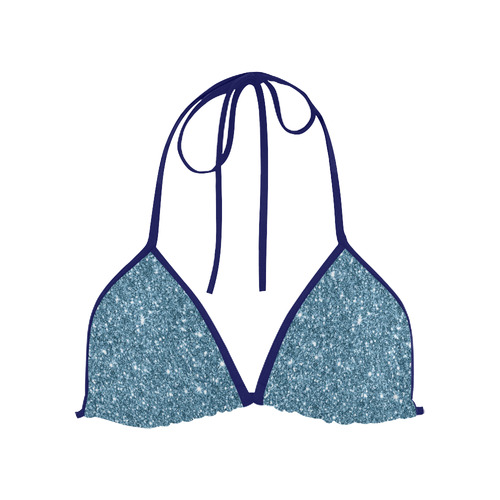 New Sparkling Glitter Print F by JamColors Custom Bikini Swimsuit Top