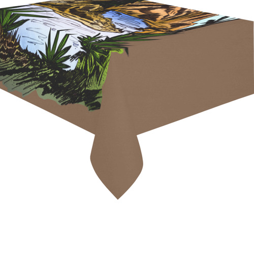 The Outdoors Cotton Linen Tablecloth 60" x 90"