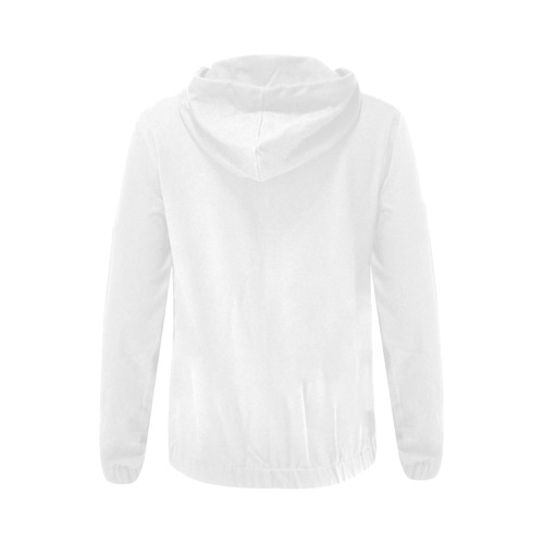 White All Over Print Full Zip Hoodie for Women (Model H14)