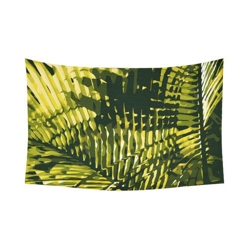 Tropical Leaves Beautiful Nature Pattern Cotton Linen Wall Tapestry 90"x 60"