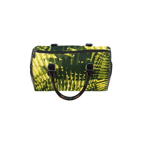 Tropical Leaves Beautiful Nature Pattern Boston Handbag (Model 1621)