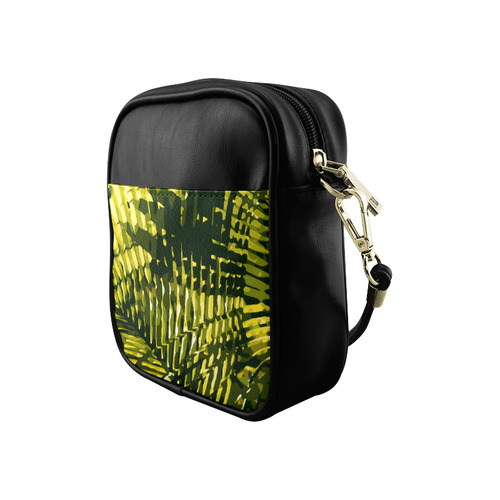 Tropical Leaves Beautiful Nature Pattern Sling Bag (Model 1627)