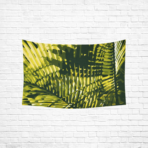 Tropical Leaves Beautiful Nature Pattern Cotton Linen Wall Tapestry 60"x 40"