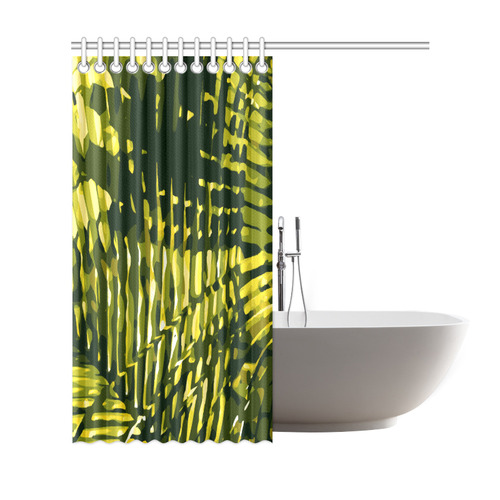 Tropical Leaves Beautiful Nature Pattern Shower Curtain 69"x72"