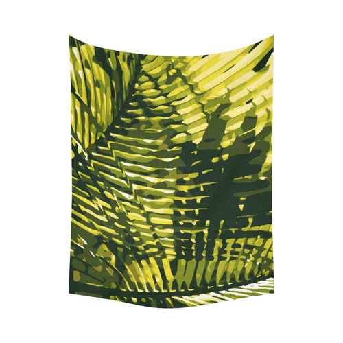 Tropical Leaves Beautiful Nature Pattern Cotton Linen Wall Tapestry 80"x 60"