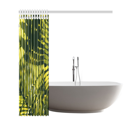 Tropical Leaves Beautiful Nature Pattern Shower Curtain 69"x72"