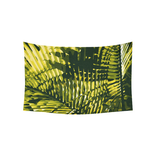 Tropical Leaves Beautiful Nature Pattern Cotton Linen Wall Tapestry 60"x 40"