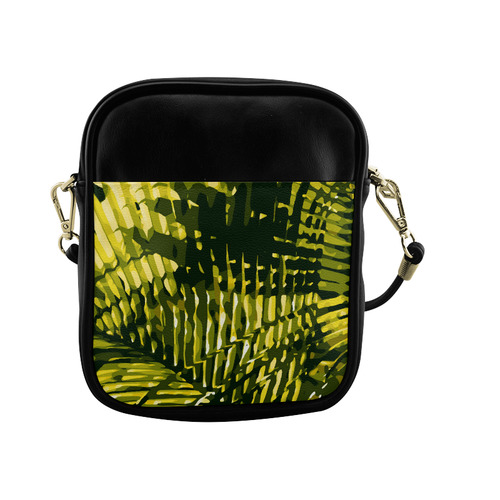 Tropical Leaves Beautiful Nature Pattern Sling Bag (Model 1627)