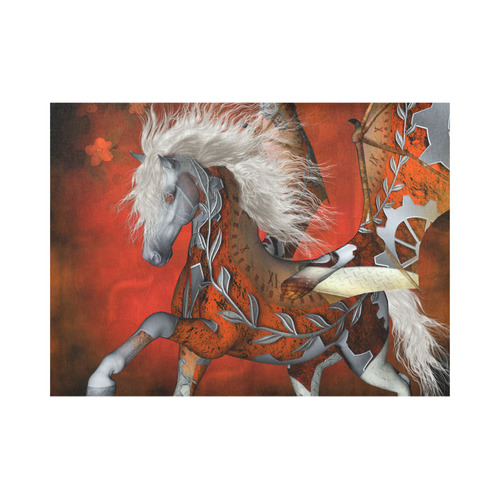 Awesome steampunk horse with wings Placemat 14’’ x 19’’ (Set of 4)