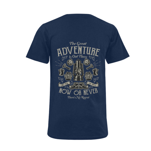 The Great Adventure Men's V-Neck T-shirt  Big Size(USA Size) (Model T10)