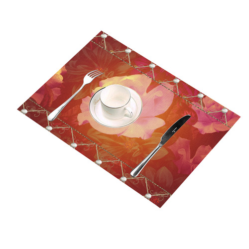 Beautiful soft roses Placemat 14’’ x 19’’ (Set of 4)