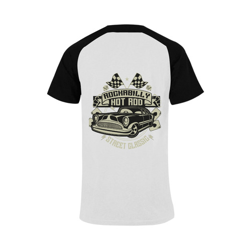 Rockabilly Hotrod Men's Raglan T-shirt (USA Size) (Model T11)