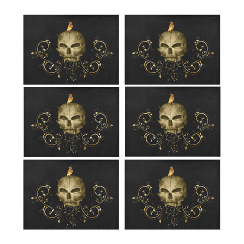 The golden skull Placemat 14’’ x 19’’ (Set of 6)