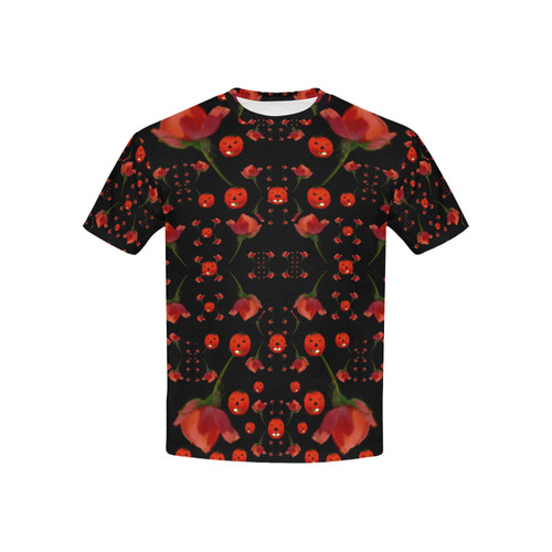 pumkins and roses from the fantasy garden Kids' All Over Print T-shirt (USA Size) (Model T40)