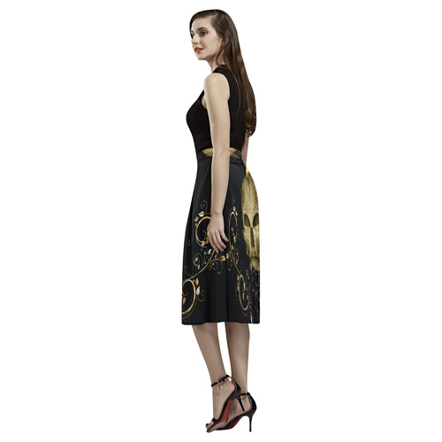 The golden skull Aoede Crepe Skirt (Model D16)