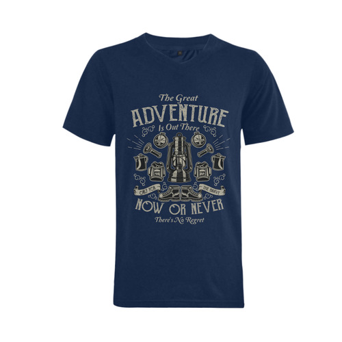 The Great Adventure Men's V-Neck T-shirt  Big Size(USA Size) (Model T10)