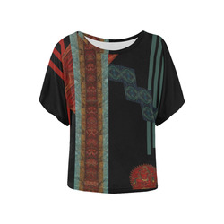 Kurukulla by Vaatekaappi Women's Batwing-Sleeved Blouse T shirt (Model T44)