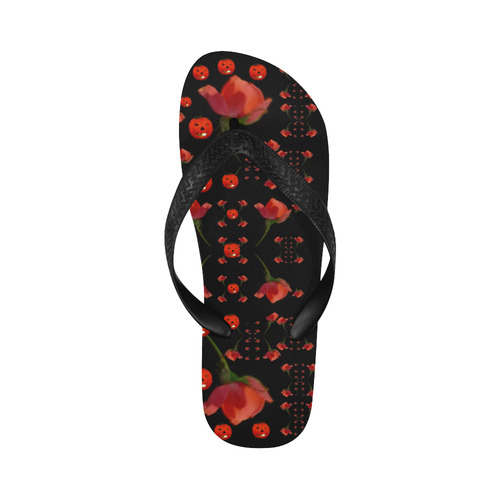 pumkins and roses from the fantasy garden Flip Flops for Men/Women (Model 040)