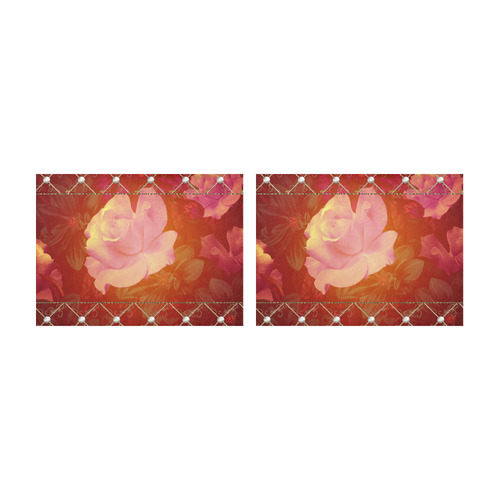 Beautiful soft roses Placemat 14’’ x 19’’ (Set of 2)