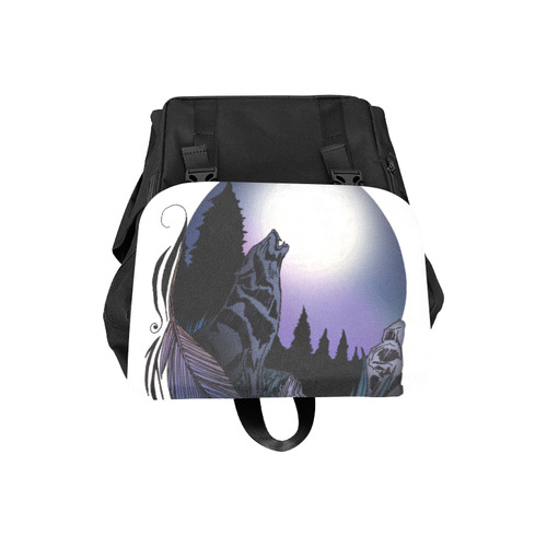 Howling Wolf Casual Shoulders Backpack (Model 1623)