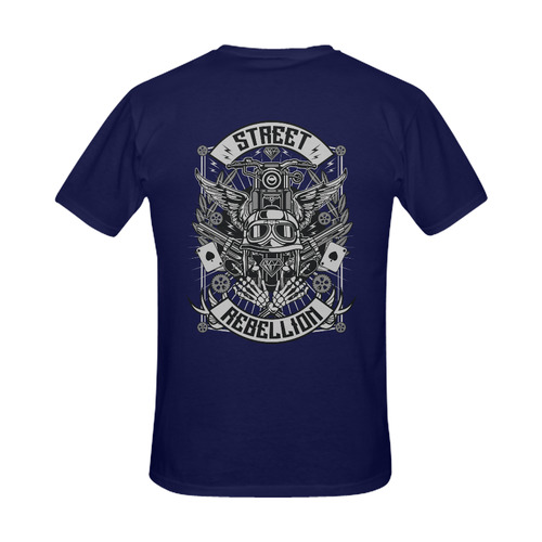 Street Rebellion Navy Men's Slim Fit T-shirt (Model T13)
