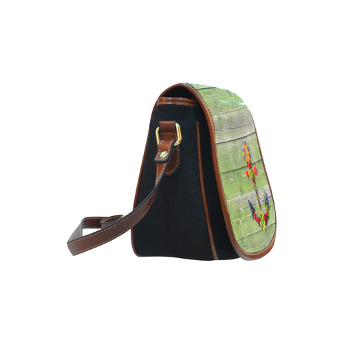 Vegan Anchor Love Life Saddle Bag/Small (Model 1649)(Flap Customization)