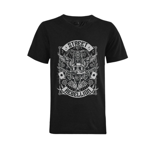 Street Rebellion Men's V-Neck T-shirt (USA Size) (Model T10)