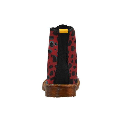 red and black leopard Martin Boots For Women Model 1203H