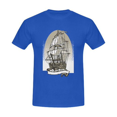 Ship Cobalt Men's Slim Fit T-shirt (Model T13)