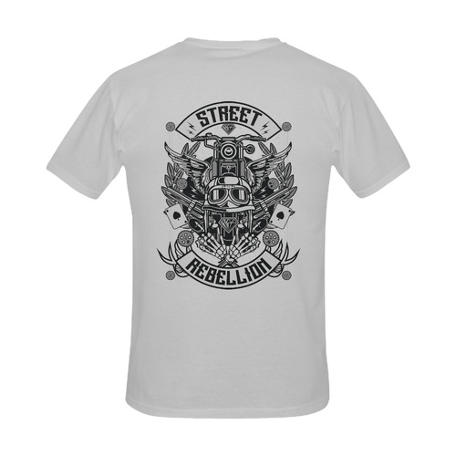 Street Rebellion Grey Men's Slim Fit T-shirt (Model T13)