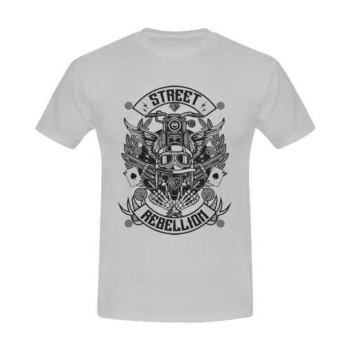 Street Rebellion Grey Men's Slim Fit T-shirt (Model T13)