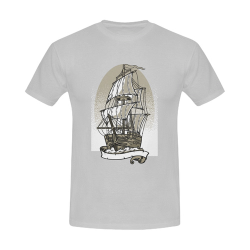Ship Grey Men's Slim Fit T-shirt (Model T13)