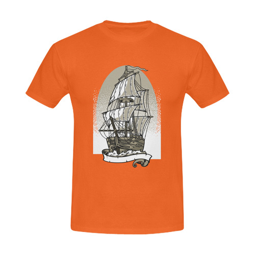 Ship Orange Men's Slim Fit T-shirt (Model T13)
