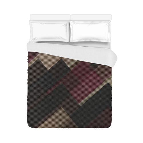 beige black and burgundy Duvet Cover 86"x70" ( All-over-print)