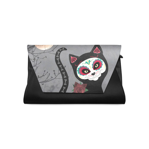 Day of the Dead Cat Clutch Bag (Model 1630)
