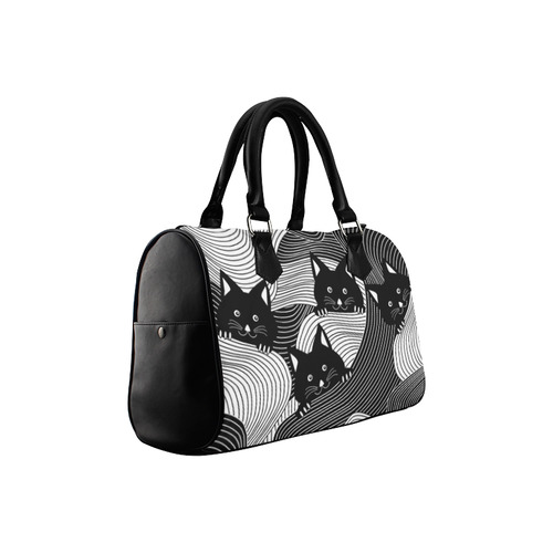 Hidden Kitties Boston Handbag (Model 1621)