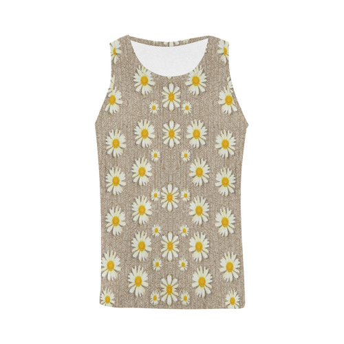 Star fall of fantasy flowers on pearl lace All Over Print Tank Top for Men (Model T43)