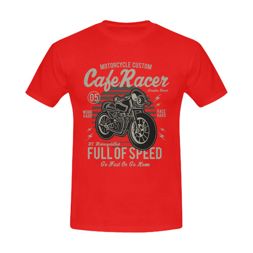 Cafe Racer Red Men's Slim Fit T-shirt (Model T13)