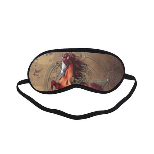 Wonderful horse with skull, red colors Sleeping Mask