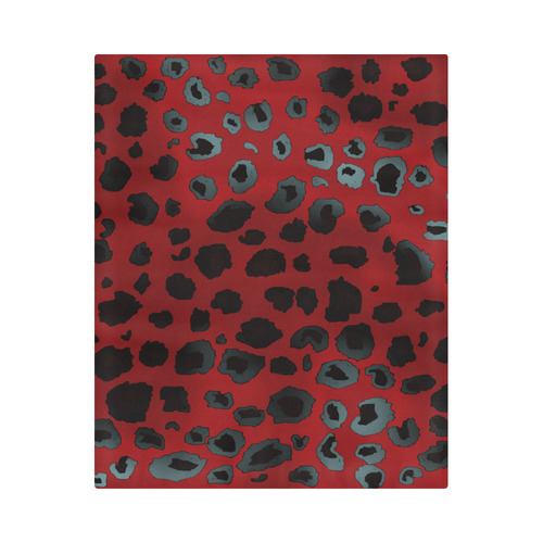 red and black leopard Duvet Cover 86"x70" ( All-over-print)