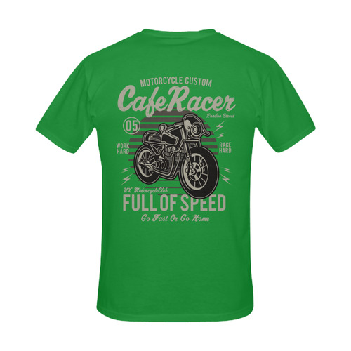 Cafe Racer Green Men's Slim Fit T-shirt (Model T13)