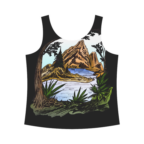 The Outdoors All Over Print Tank Top for Women (Model T43)
