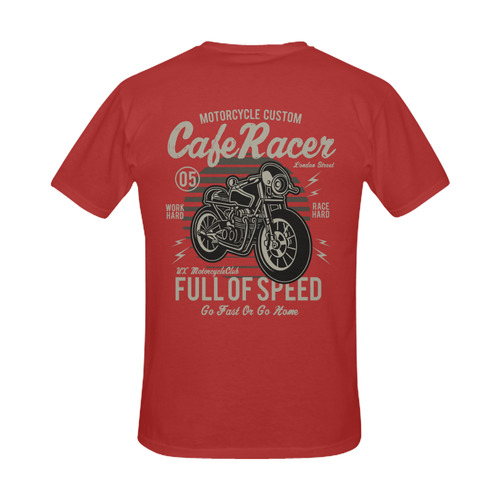 Cafe Racer Dark Red Men's Slim Fit T-shirt (Model T13)