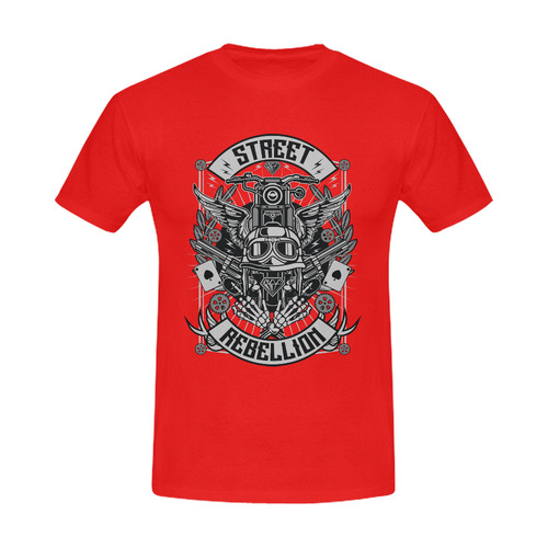 Street Rebellion Red Men's Slim Fit T-shirt (Model T13)