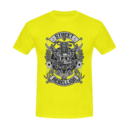 Street Rebellion Yellow Men's Slim Fit T-shirt (Model T13)