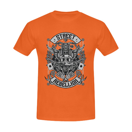 Street Rebellion Orange Men's Slim Fit T-shirt (Model T13)