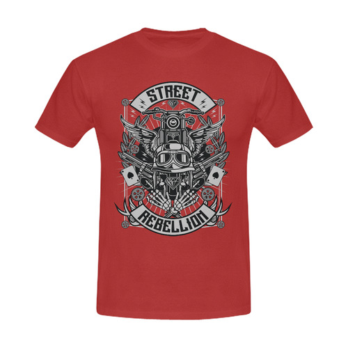 Street Rebellion Dark Red Men's Slim Fit T-shirt (Model T13)